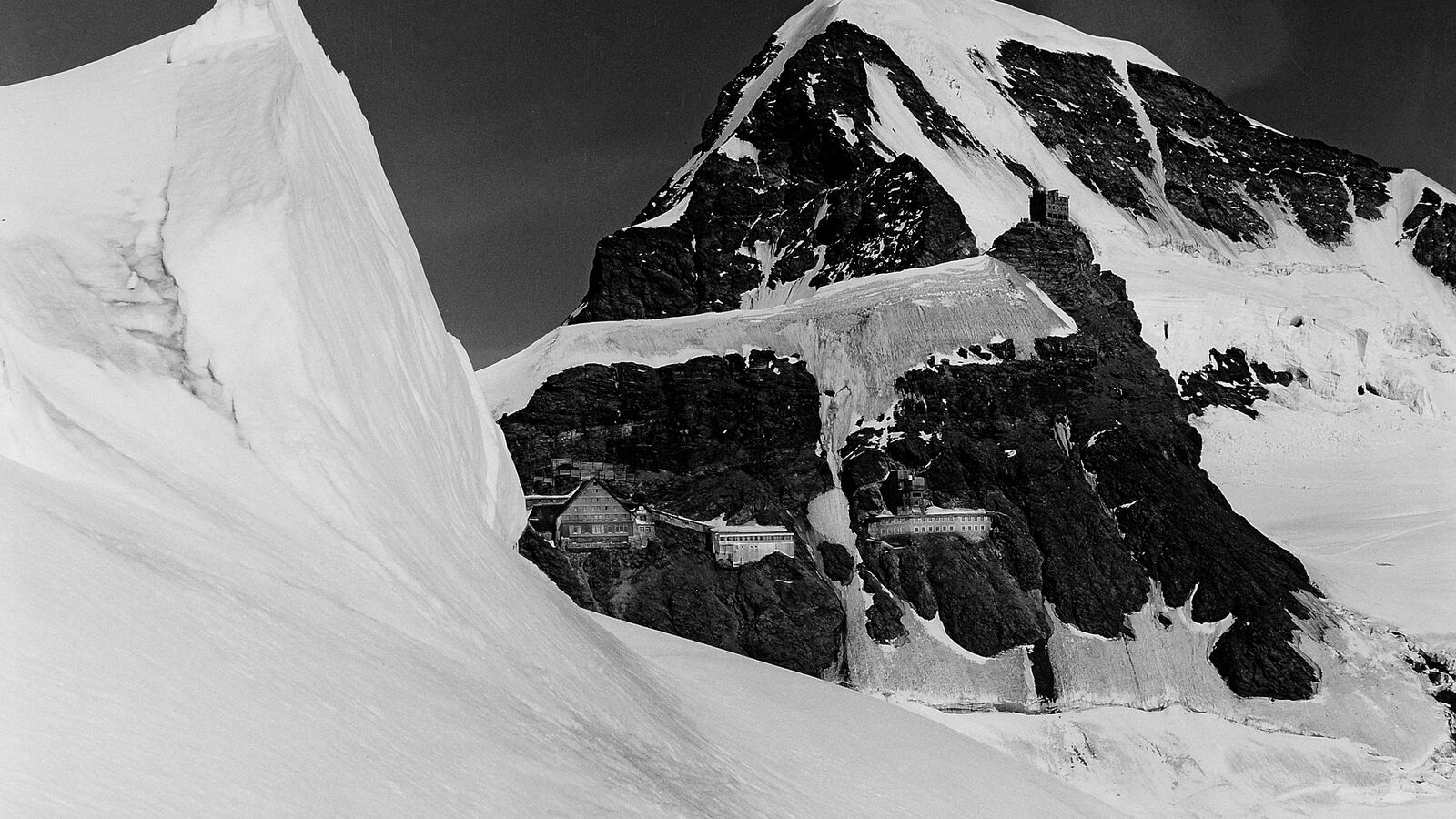 Historische Aufnahme Gebäude Jungfraujoch