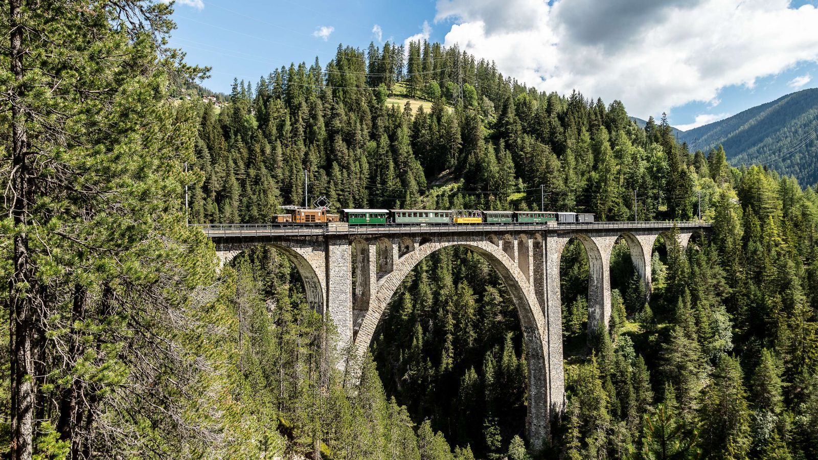 Nostalgiezug bei Wiesen