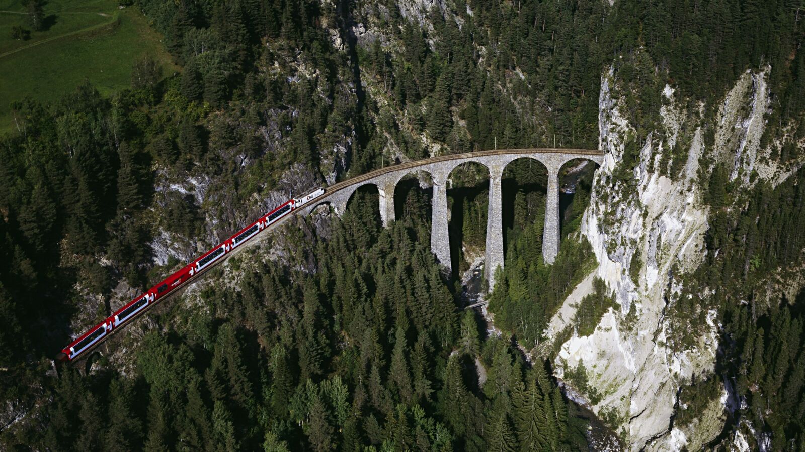 Rhaetian Railway in the Albula / Bernina Landscape