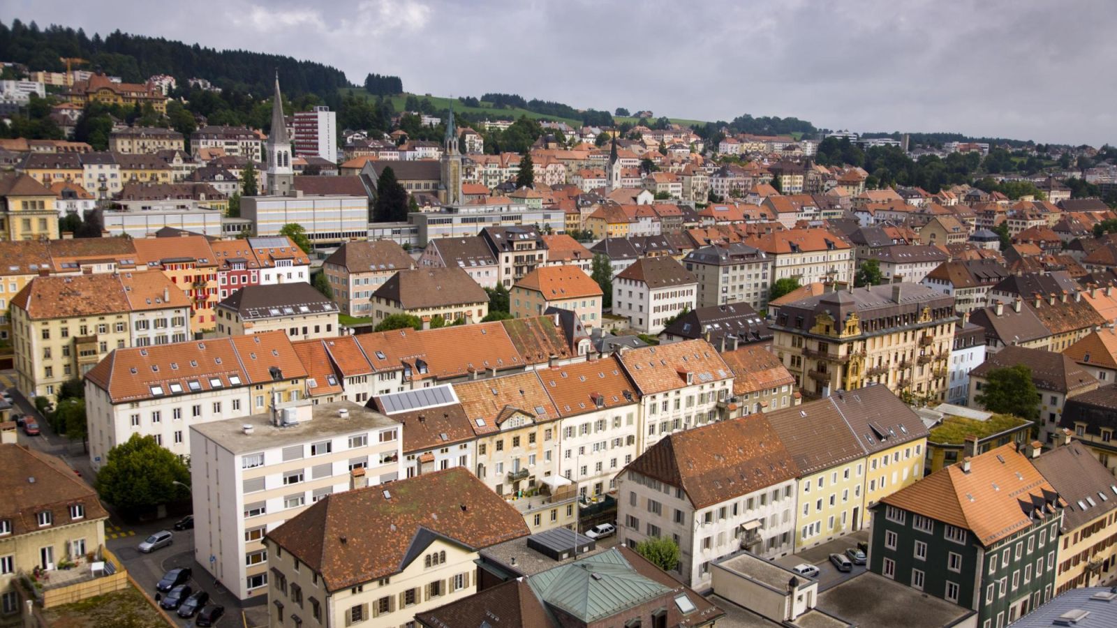 Stadtlandschaft Uhrenindustrie
