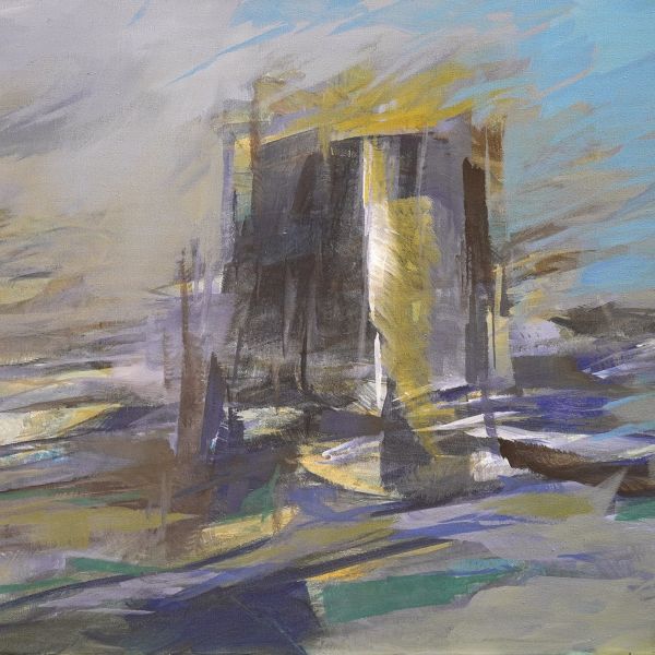 Fra Roberto, Racconto 1. La torre, 2025, Öl auf Leinwand, 50 × 70 cm