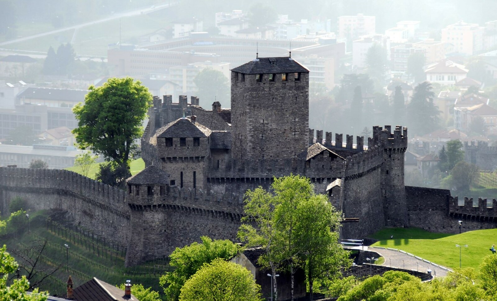 Three castles, Defensive Wall and  Ramparts of the Market-Town of Bellinzona