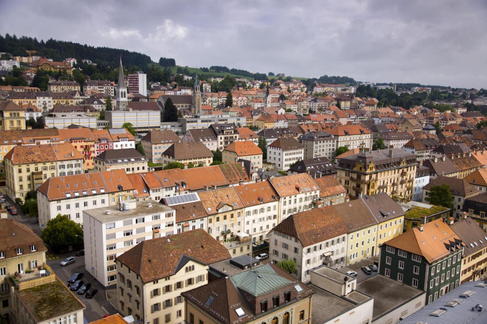 Stadtlandschaft Uhrenindustrie